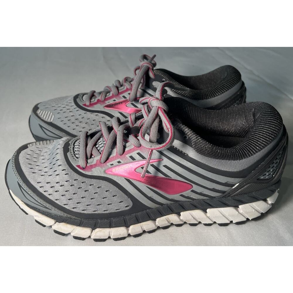 Brooks Womens Ariel 18 1202711B091 Gray Pink Running Shoes Sneakers Size 8